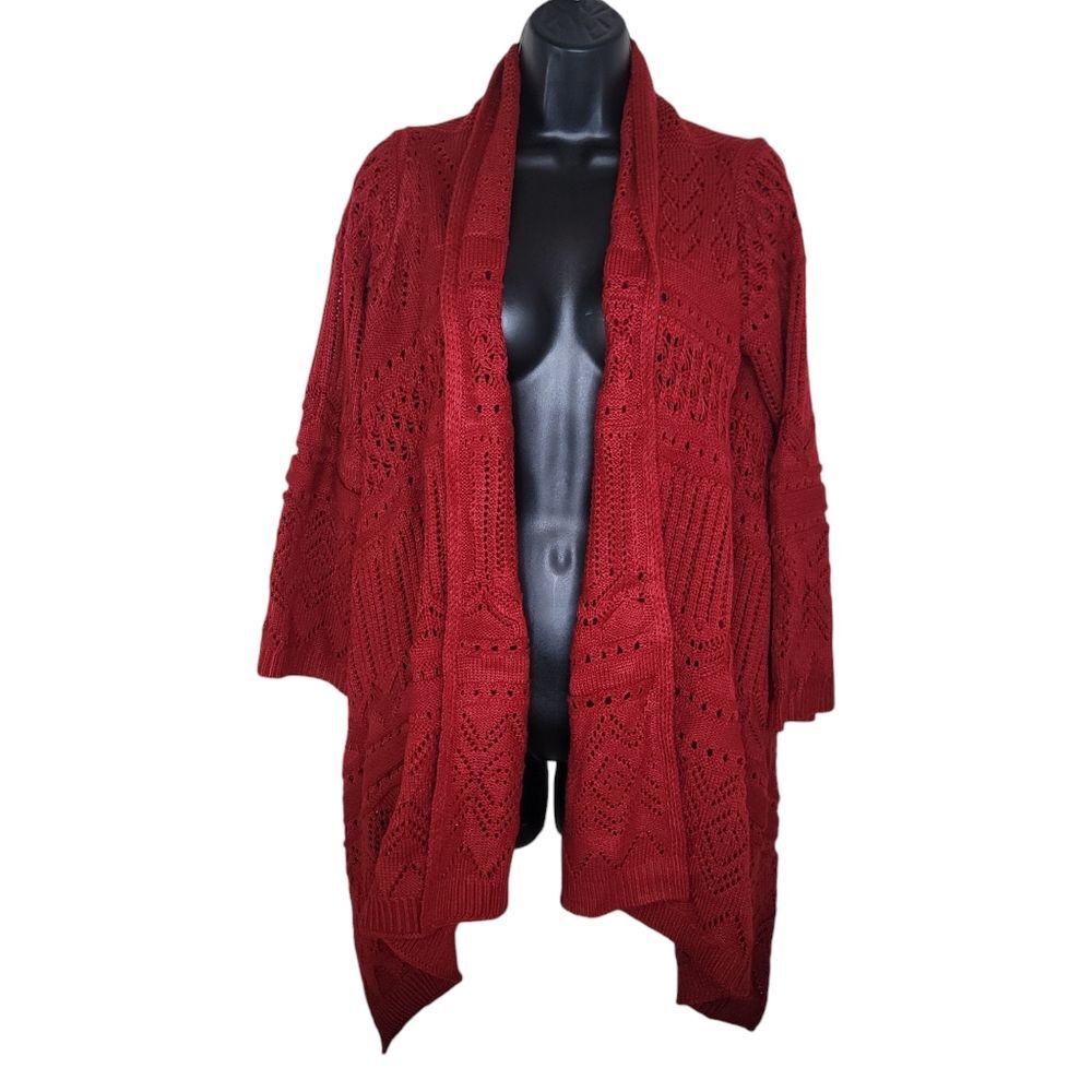 Pioneer Woman Drape Open Front Cardigan Sweater Size Small